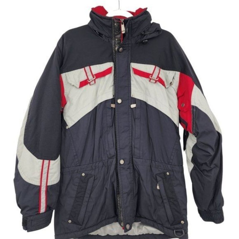 FERA Men's Black Ski‎ Jacket Vintage Snowboard Size Small EUC